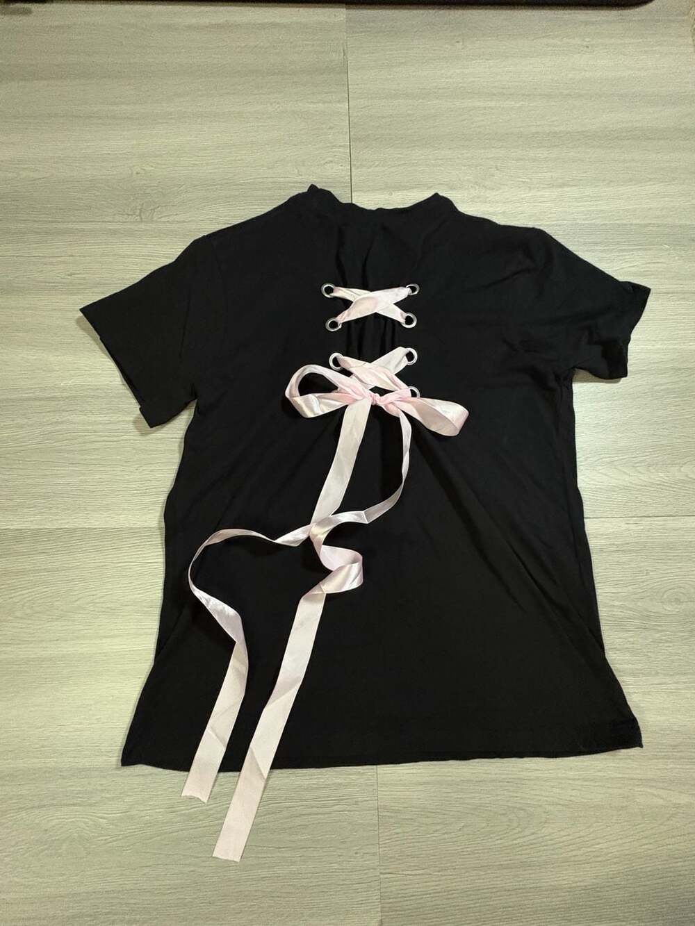 T Shirts For Women Graphic With Bow Tie Neckline Everyday Wear Round Neck Tee